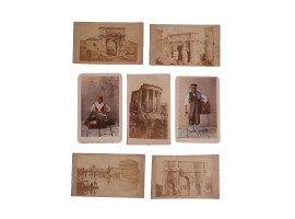 ANTIQUE PHOTOGRAPHS OF ROMAN PEOPLE AND MONUMENTS