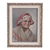 ATTR TO LOUIS BURNETT OIL PAINTING WOMAN PORTRAIT PIC-0