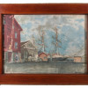 A WATERCOLOR PRINT MYSTIC SEAPORT BY PAUL HORTON PIC-0