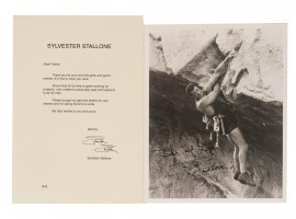 SYLVESTER STALLONE AUTOGRAPH PHOTO LETTER SIGNED