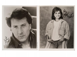 DUSTIN HOFFMAN AND SALLY FIELD AUTOGRAPH PHOTOS