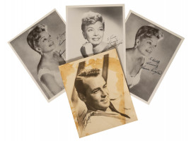 JULIA LANGFORD AND ALAN LADD AUTOGRAPH PHOTOS LOT