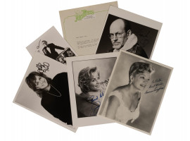 FIVE PHOTOS SIGNED BY AMERICAN CELEBRITIES ACTORS