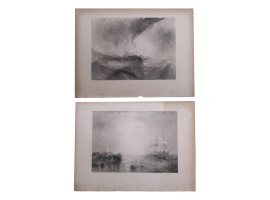 ANTIQUE 1860S PRINT ENGRAVINGS AFTER J W TURNER