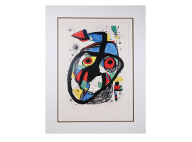 A LARGE COLOR LITHOGRAPH CAROTA BY JOAN MIRO