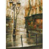 AN ACRYLIC PAINTING OF PARIS BY PETER KRAK PIC-1