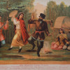 ANTIQUE RUSSIAN LUBOK POSTER LITHOGRAPH GYPSIES PIC-1