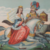 ANTIQUE RUSSIAN LUBOK POSTER LITHOGRAPH FAIRY TALE PIC-1