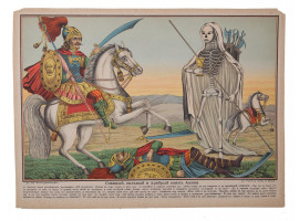 A RUSSIAN LUBOK POSTER OF ANIKA AND THE DEATH