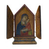 ANTIQUE ITALIAN TRAVEL ICON MADONNA AFTER DUCCIO PIC-0