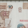 AN UNCUT SHEET OF PHILIPPINE TEN-PESO BANKNOTES PIC-5