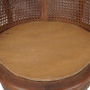 PAIR ANTIQUE FRENCH DOUBLE CANE BACK CORNER CHAIR PIC-5