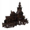 AMERICAN FOLK ART HANDMADE COPPER MODEL OF HOUSE PIC-0