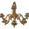 PAIR OF ANTIQUE GILT BRONZE BAROQUE STYLE SCONCES PIC-4