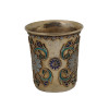 A RUSSIAN GILT SILVER CLOISONNE ENAMEL VODKA CUP PIC-2