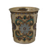 A RUSSIAN GILT SILVER CLOISONNE ENAMEL VODKA CUP PIC-3