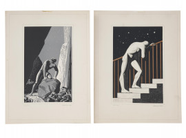 A PAIR OF ROCKWELL KENT VINTAGE LITHOGRAPH PRINTS