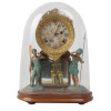 AN ANTIQUE DAVIES SOLE CRYSTAL GEM MANTEL CLOCK PIC-0