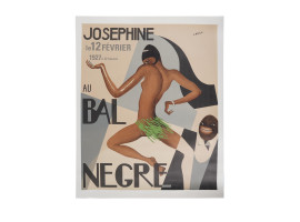 ART DECO POSTER JOSEPHINE BAKER AU BAL NEGRE 1927