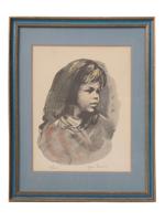 VINTAGE SIGNED LIMITED ED. GIRLS PORTRAIT PRINT