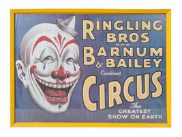 VINTAGE MID CENTURY RINGLING BROS CIRCUS POSTER