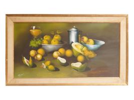 AGOSTINO VINCENZI PAINTING STILL LIFE WITH FRUITS