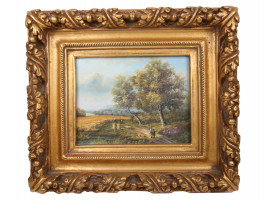 LANDSCAPE OIL PAINTING SIGNED S. POTTER, FRAMED