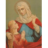 CATHOLIC RELIGIOUS PRINT ST ANNE, VINTAGE, 1940S PIC-1