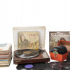 VINTAGE CONCEPT 2QD TURNTABLE AND MUSIC VINYL LPS PIC-0