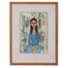A VINTAGE OIL PAINTING OF BALLERINA PORTRAIT PIC-0