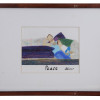 PASTEL PAINTING FATHER AND CHILD SIGNED BY ARTIST PIC-0