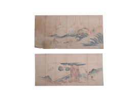 A PAIR OF VINTAGE JAPANESE WOODBLOCK PRINTS