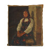 A RUSSIAN OIL PAINTING PEASANT BY PHILIP MALIAVIN PIC-0