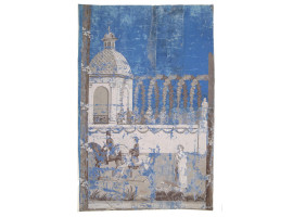 VICTORIAN PAINTING SCREEN 19TH CENTURY