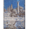 ANTIQUE 1800S VICTORIAN WALLPAPER SCREEN PAINTING PIC-1