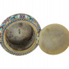 RUSSIAN GILT SILVER AND CLOISONNE ENAMEL PILL BOX PIC-2