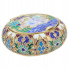 RUSSIAN GILT SILVER AND CLOISONNE ENAMEL PILL BOX PIC-1