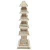 A JAPANESE CARVED IVORY MODEL OF A PAGODA PIC-0