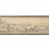 AN ANTIQUE ENGRAVING PANORAMIC VIEW OF HEIDELBERG PIC-0