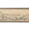 AN ANTIQUE ENGRAVING PANORAMIC VIEW OF HEIDELBERG PIC-1