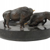 ANTIQUE ART DECO BUSINESS CARD BOWL WITH BULLS PIC-3