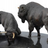 ANTIQUE ART DECO BUSINESS CARD BOWL WITH BULLS PIC-7