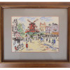 TWO VINTAGE PAINTINGS ON SILK PARIS THE 1950S PIC-2