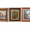 THREE OIL DECORATIVE IMPRESSIONIST PAINTINGS PIC-0