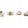 LOT EIGHT GERMAN FAIRING PORCELAIN PIG FIGURINES PIC-2