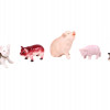 A COLLECTION OF VARIOUS PORCELAIN PIG FIGURINES PIC-2