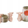 LOT EIGHT GERMAN FAIRING PORCELAIN PIG FIGURINES PIC-2