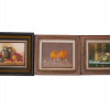 3 VINTAGE SIGNED STILL LIFE PAINTINGS ON CANVAS PIC-0