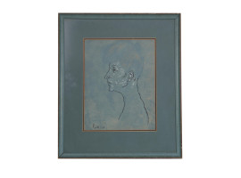 A LITHOGRAPH BY PABLO PICASSO BLUE PERIOD SIGNED