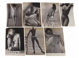 A COLLECTION OF SEVEN FEMALE NUDES PHOTO PRINTS